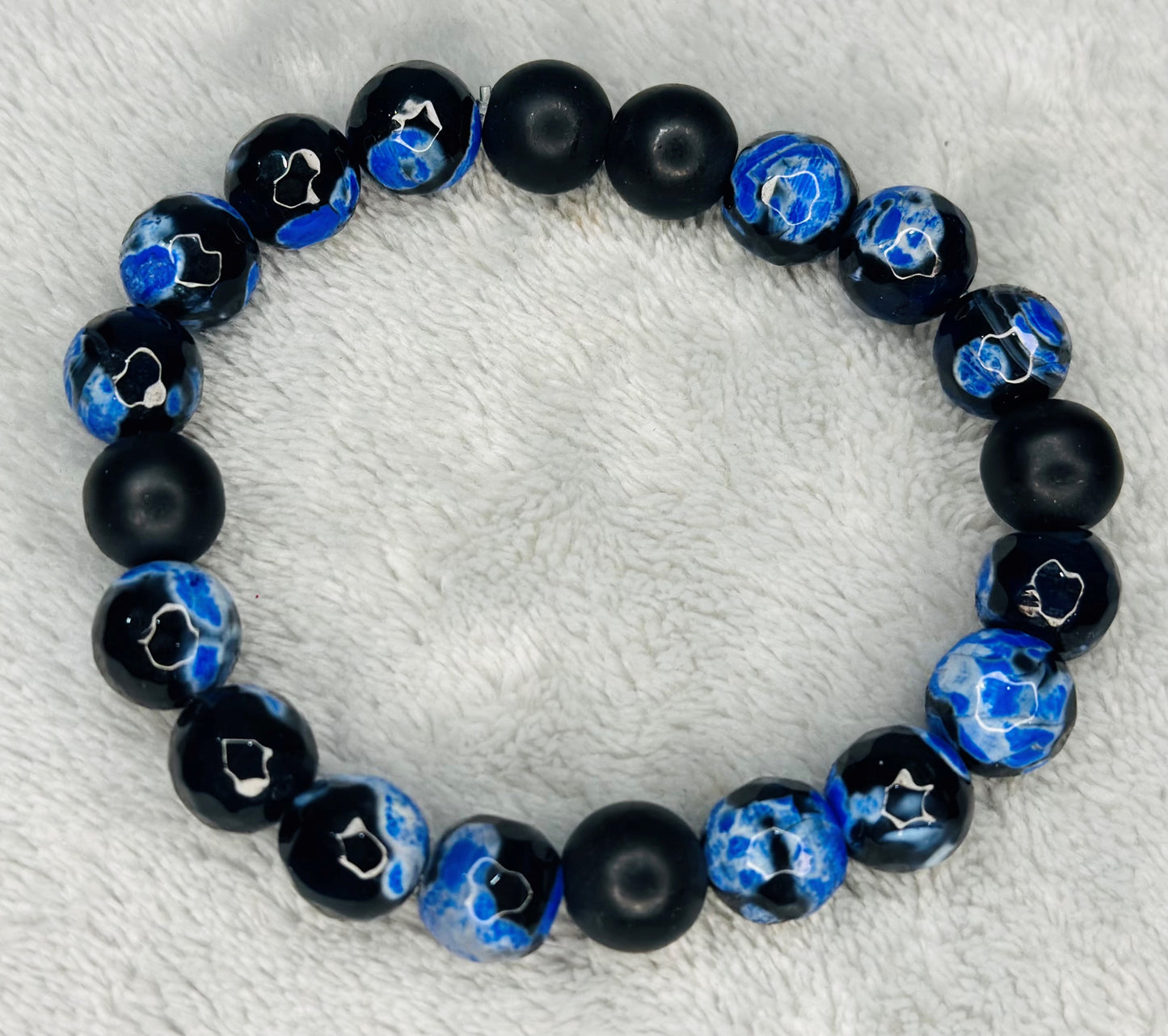 Deep Blue Luxury Natural Stone Handbeads