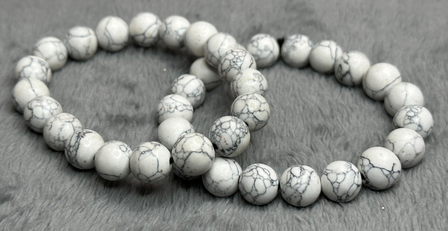 White Luxury Natural Stone Handbeads