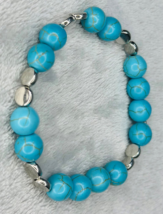 Turquoise Blue Luxury Natural Stone Handbeads