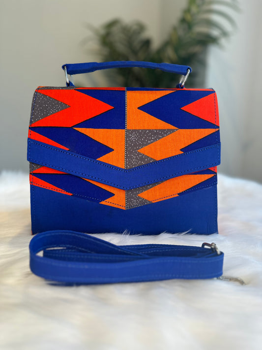 LATRE ASO OKE  BAG (Geometric Orange and blue)