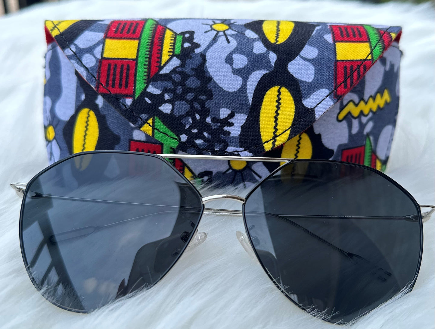 Ankara Glasses Case (Cowry)