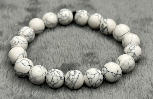 White Luxury Natural Stone Handbeads