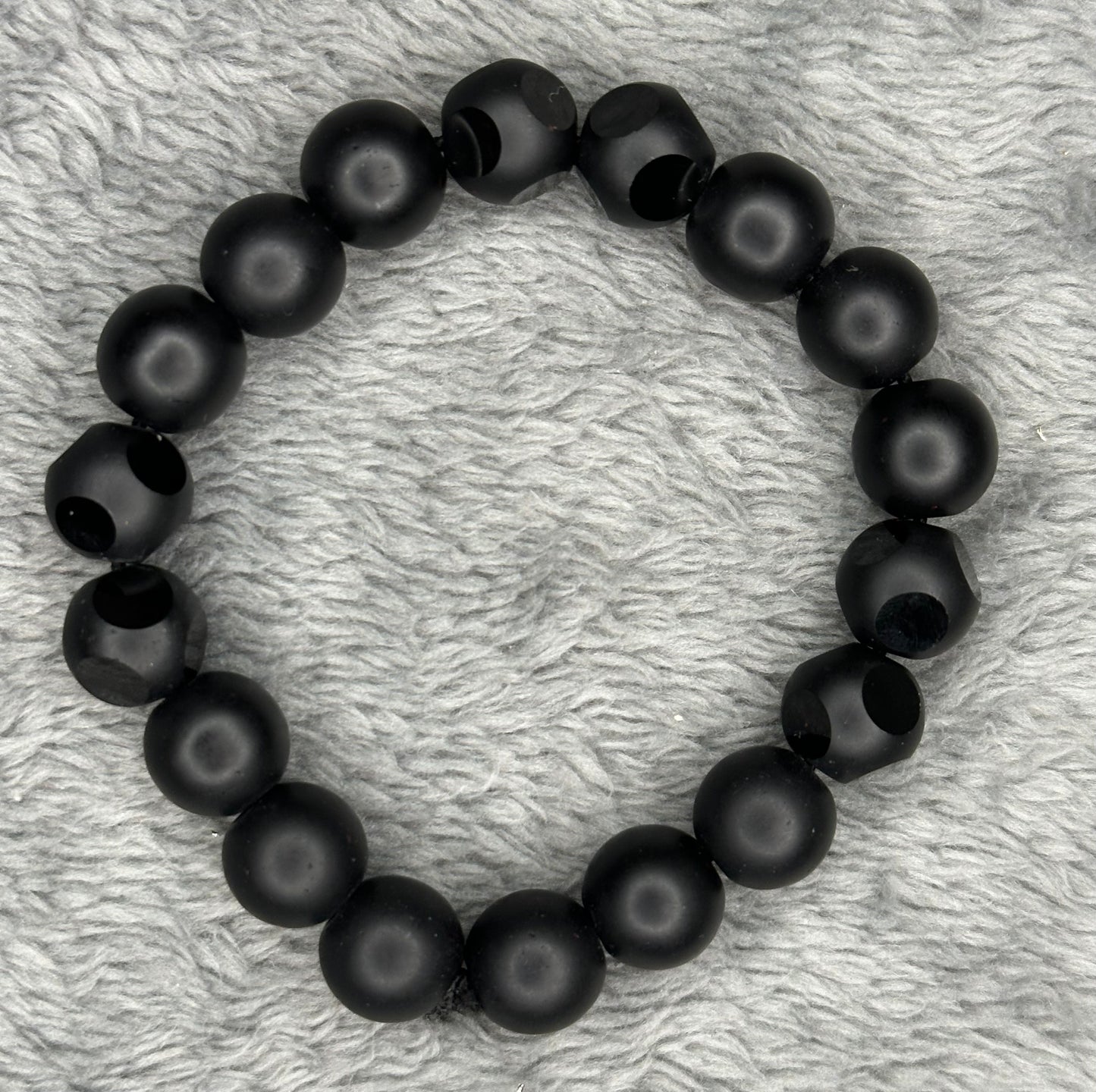 Black Luxury Natural Stone Handbeads