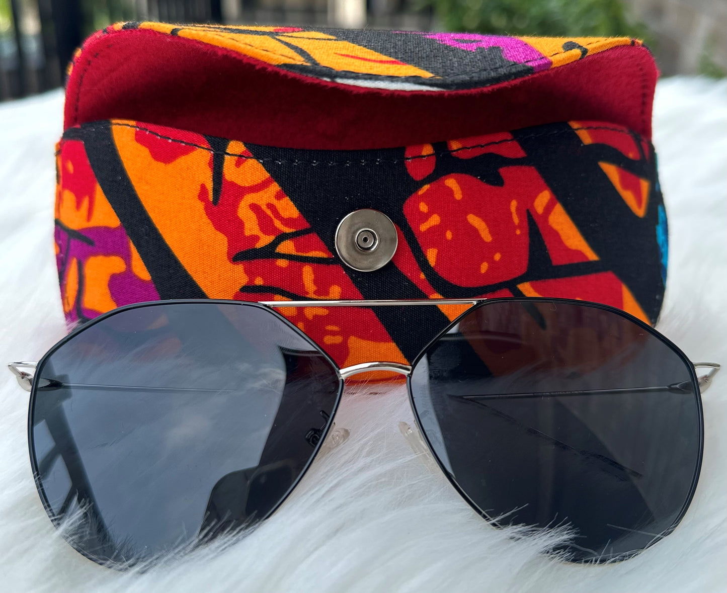 Ankara Glasses Case (Orange)