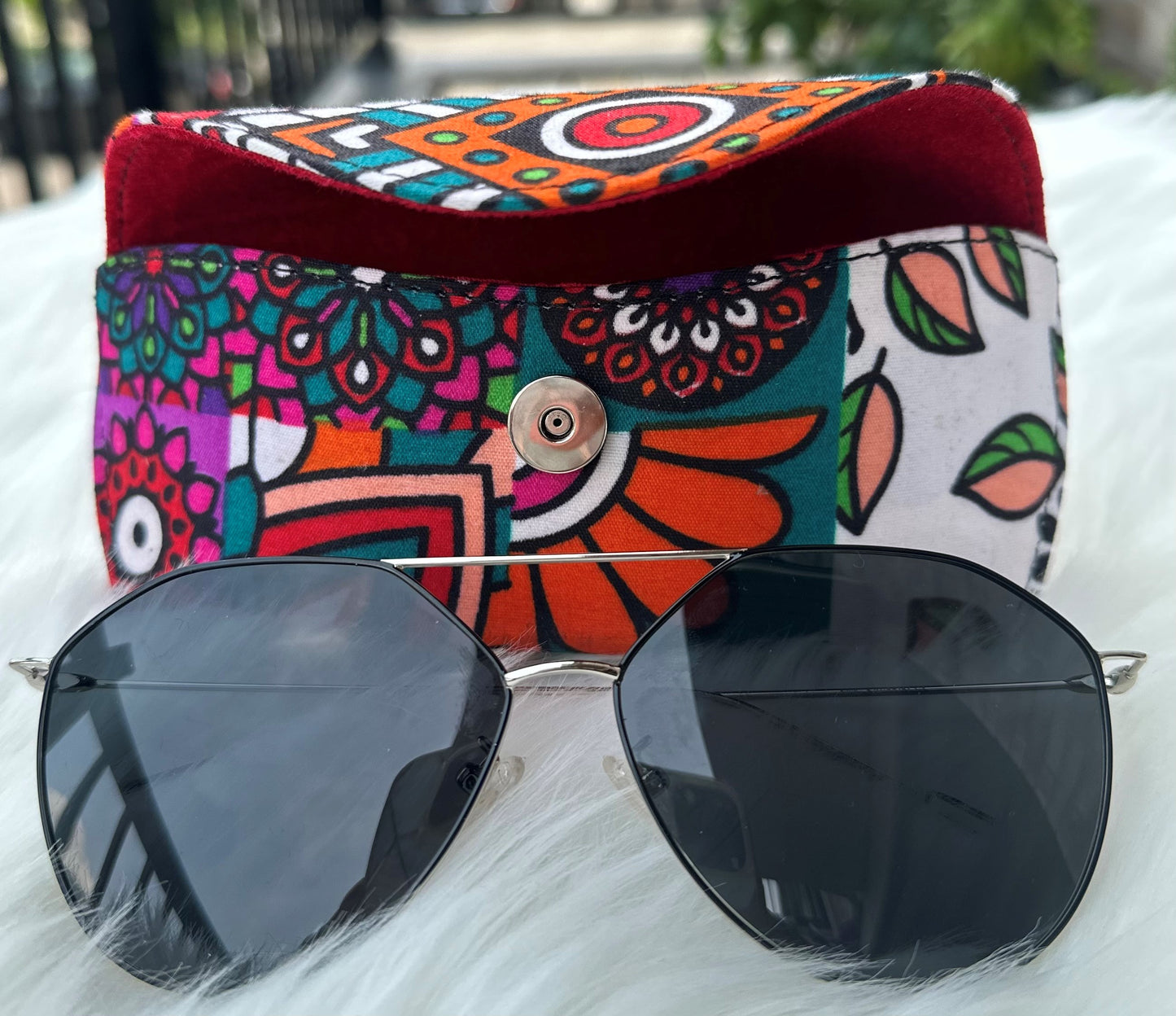 Ankara Glasses Case (Multi-coloured Orange)