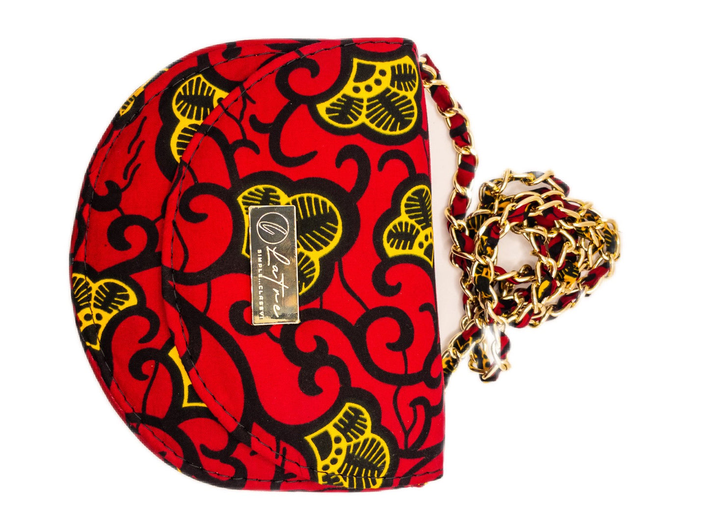 RED QUARTER MOON ANKARA HANDBAG